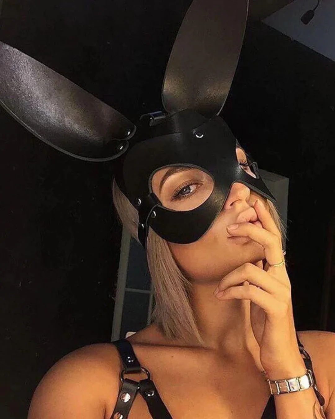 Leather Bunny Mask - Image 3